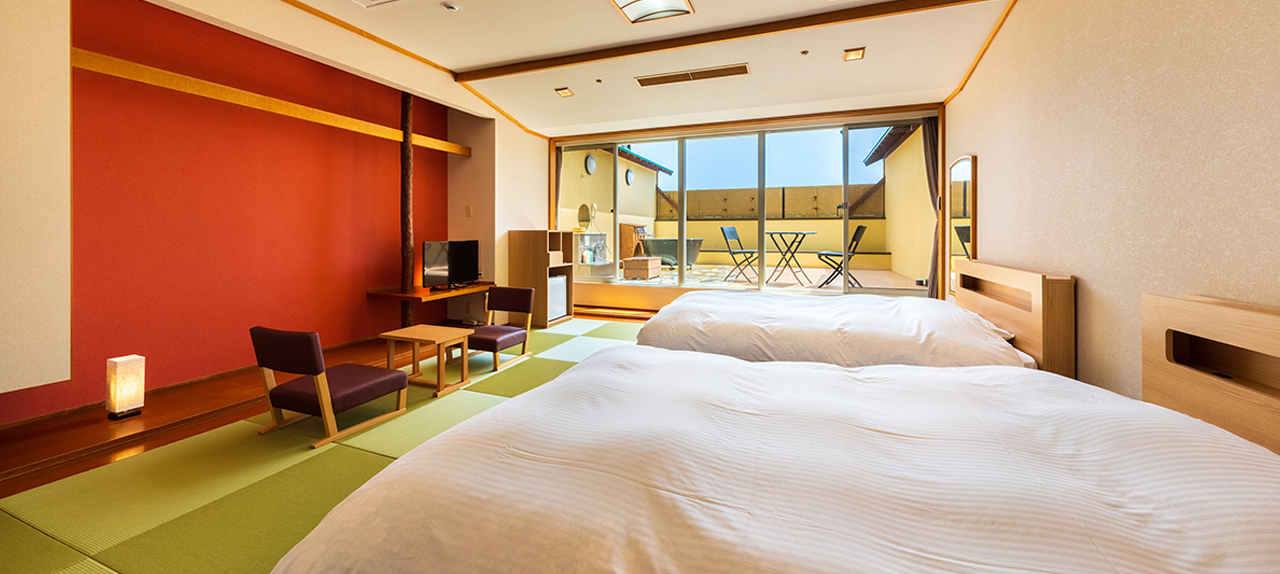 Special rooms with private hot spring